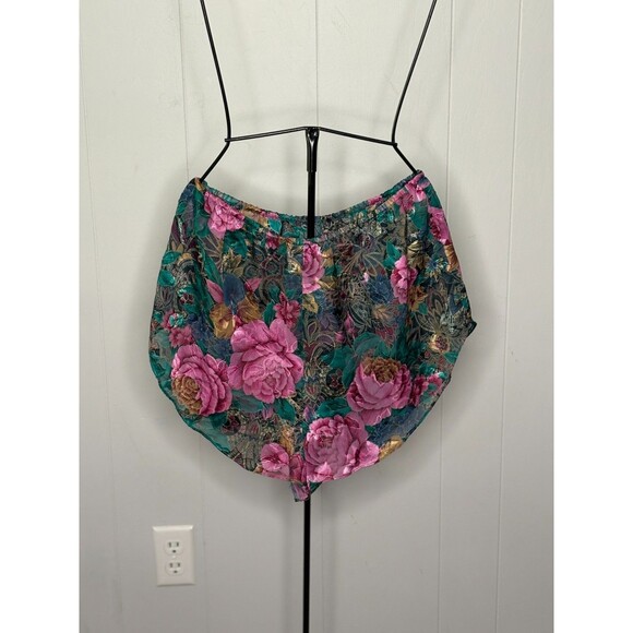 Vintage Inner Most Shorts Cami Tank Pajamas Robe Set PJs‎ Floral Lingerie Size M - Picture 9 of 16